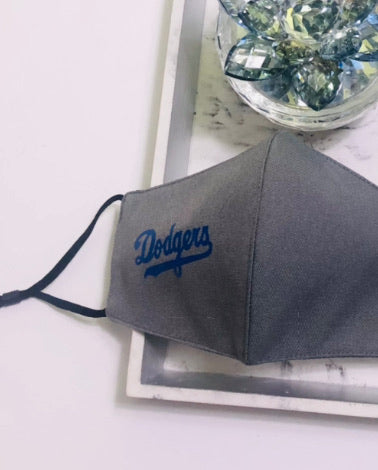 Dodgers Face Mask - Gray