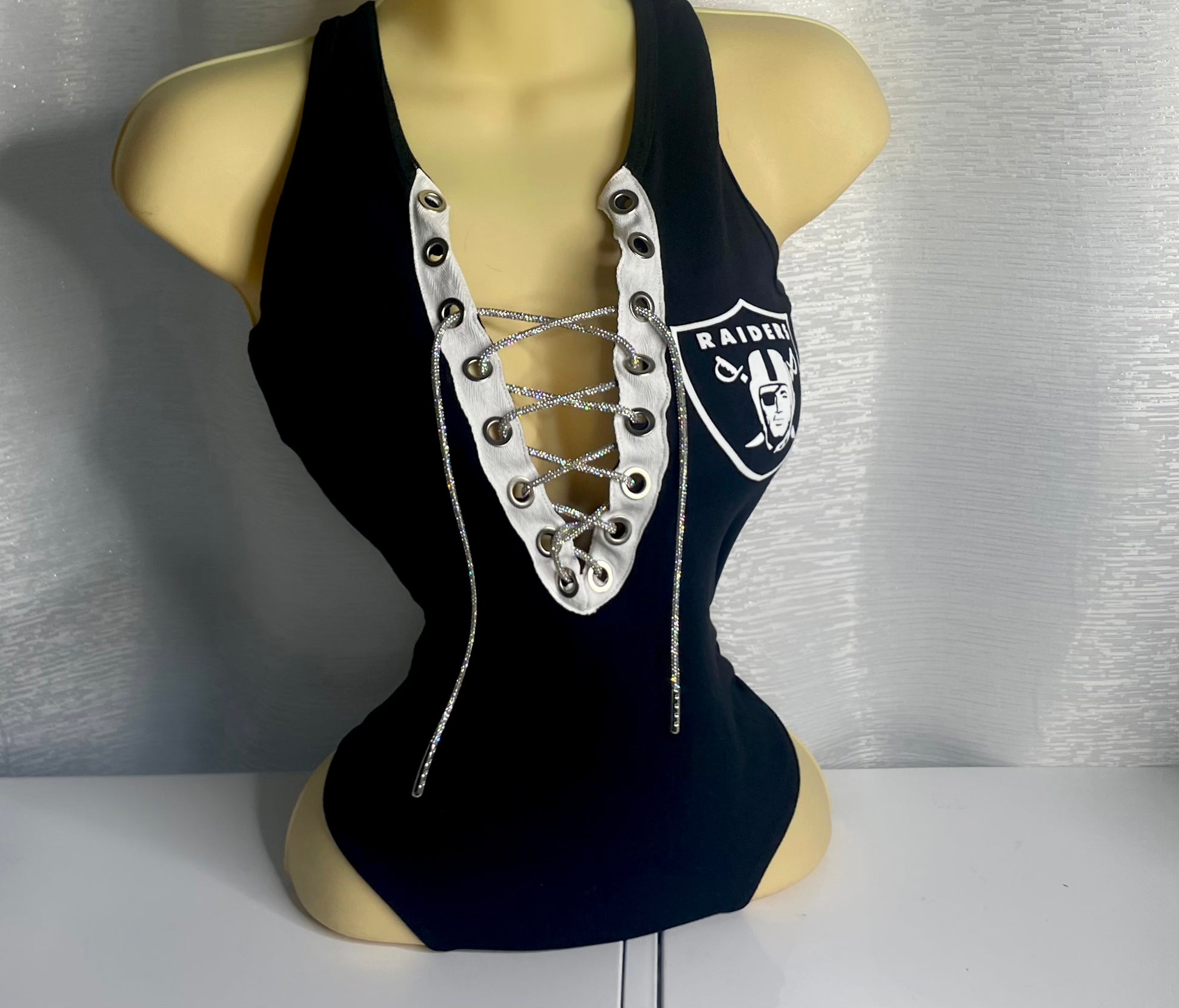 Raiders Bodysuit - Rhinestone Cord